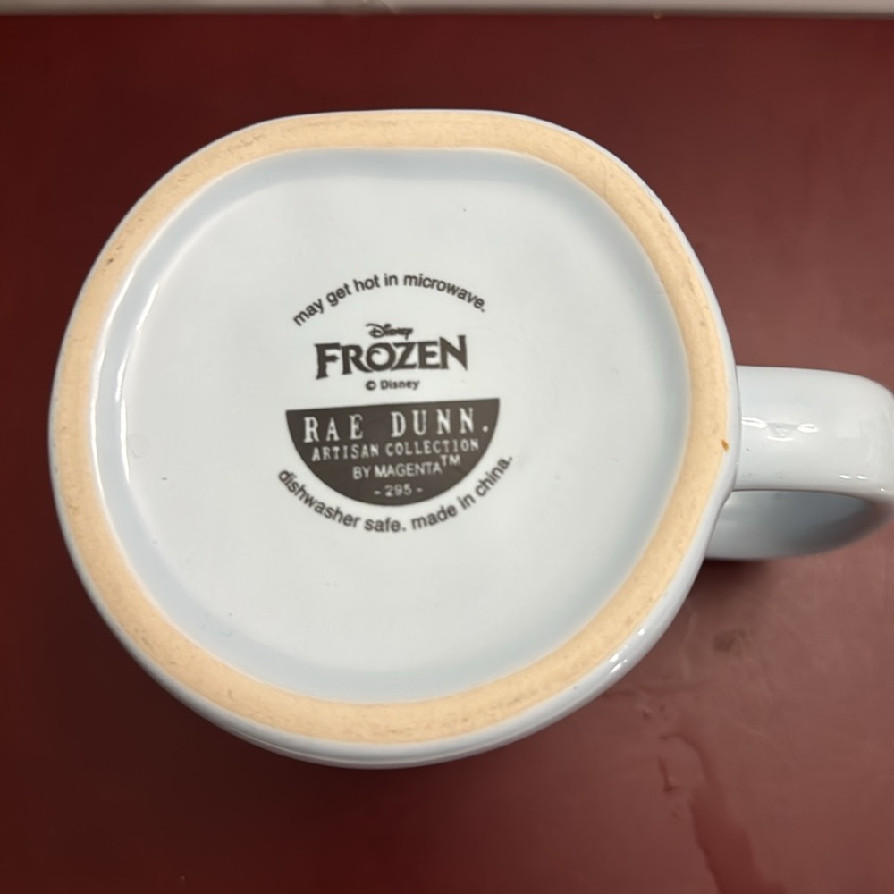 Rae Dunn Disney Frozen "Worth Melting For" mug with an Olaf mug topper - Picture 6 of 6